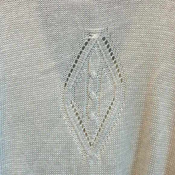 Vintage mondi size 34 small / medium linen blend cream sweater - Picture 8 of 9